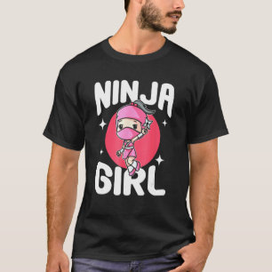 Schattig klein ninja vechter prinses ninja meisje t-shirt