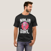 Schattig klein ninja vechter prinses ninja meisje t-shirt (Voorkant volledig)