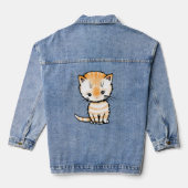 Schattig Klein Oranje Tabby Poesje Denim Jacket (Achterkant)