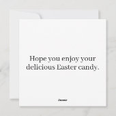 Schattig klein paashaas konijn feestdagenkaart (Achterkant)