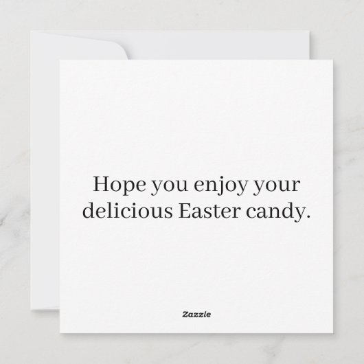 Schattig klein paashaas konijn feestdagenkaart (Achterkant)