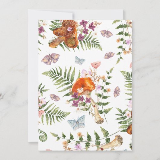 Schattig klein paddenstoel Baby shower Kaart (Achterkant)