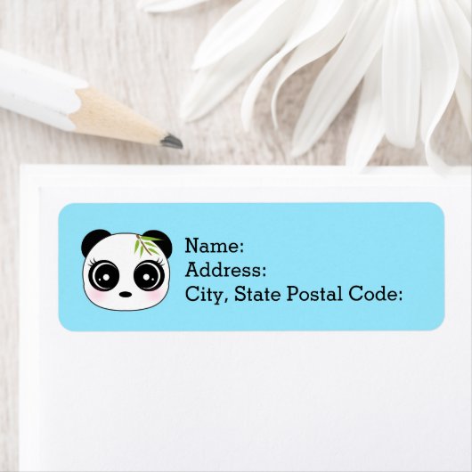 Schattig klein panda gezicht etiket (Insitu)