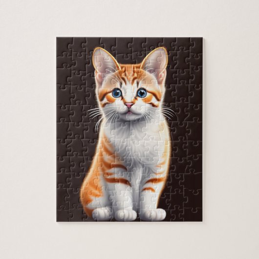Schattig klein pluizig Kat, Cat Legpuzzel (Verticaal)