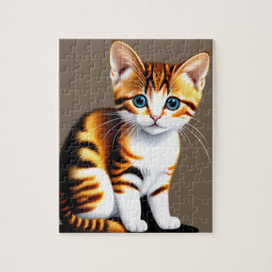 Schattig klein pluizig Kat, Cat Legpuzzel