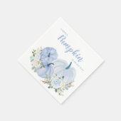 Schattig klein pompoen blauw Baby shower Servet (Hoek)
