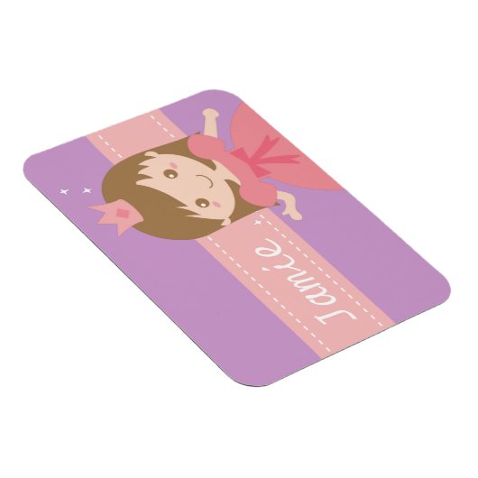 Schattig klein prinses meisje gepersonaliseerde ma magneet (Rechterzijde)