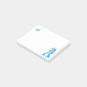 Schattig klein prinsesje & vogeltje post-it® notes (Schuin)
