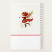 Schattig klein rood vliegen fee meisje fantasie notitieboek (Achterkant)
