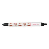 Schattig klein rood vliegen fee meisje fantasie zwarte inkt pen (Voorkant)