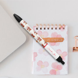 Schattig Klein Rood Vliegend Fee Meisjesachtige Fa Zwarte Inkt Pen