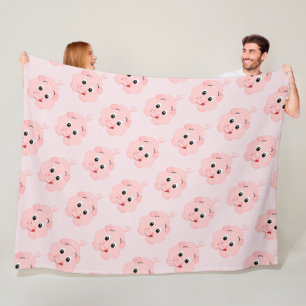 Schattig Klein Roze Biggetje Fleece Deken