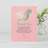 Schattig klein schildpad Baby shower Hartelijk dan Bedankkaart (Staand voorkant)