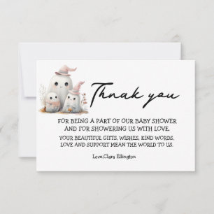 schattig klein spookmeisje Eerste Halloween Baby s RSVP Kaartje
