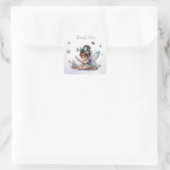 Schattig klein sprookje vierkante sticker (Tas)