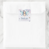 Schattig klein sprookjesfiguur vierkante sticker (Tas)