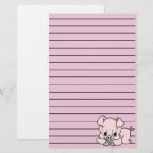Schattig Klein Varkentje Briefpapier (Voorkant / Achterkant)