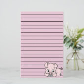 Schattig Klein Varkentje Briefpapier (Staand voorkant)