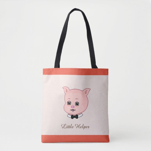 Schattig Klein Varkentje Tote Bag (Voorkant)