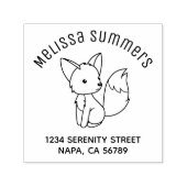 Schattig Klein Vos Arch Adres Zelfinktende Stempel (Design)