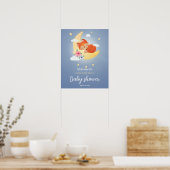 Schattig klein vos baby shower welkom teken poster (Keuken)