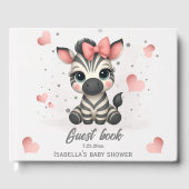 Schattig klein vrouwelijk zebra  gastenboek (Voorkant)
