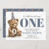 Schattig klein Waterverf Beer draaien een verjaard Kaart (Voorkant / Achterkant)