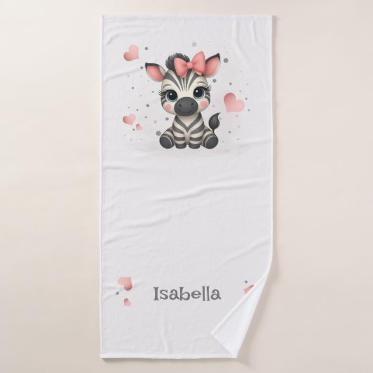 Schattig klein zebra  bad handdoek (Badhanddoek)
