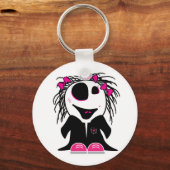 schattig klein zombie meisje sleutelhanger (Voorkant)