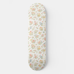 Schattig Kleine Bloemige Naadloos Patroon Persoonlijk Skateboard