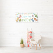 Schattig kleine dinosaurus jongen verjaardag parti spandoek (Insitu)