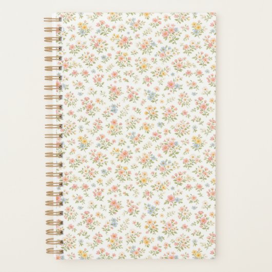 Schattig Kleine Ditsy Bloem Patronen Naadloos Planner (Voorkant)