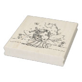 Schattig kleine fee moeder en Baby Rubberstempel (Stempel)