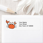 schattig kleine krab cartoon grafisch etiket (Insitu)
