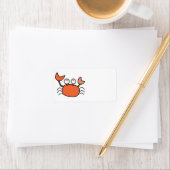 schattig kleine krab cartoon grafisch etiket (Insitu)