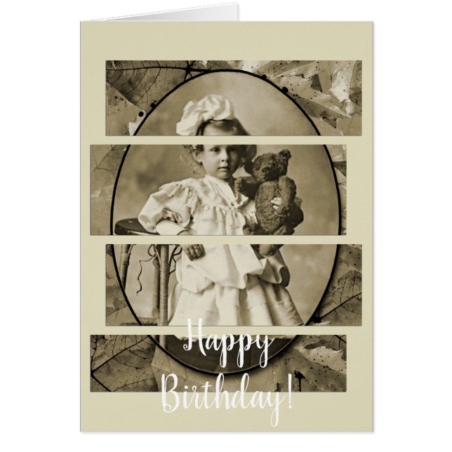 SCHATTIG KLEINE MEISJE MET TEDDY BEAR DOLL 1900'S (Voorkant)