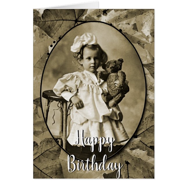 SCHATTIG KLEINE MEISJE MET TEDDY BEAR DOLL 1900'S (Voorkant)