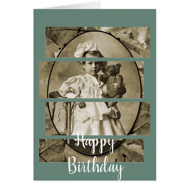 SCHATTIG KLEINE MEISJE MET TEDDY BEAR DOLL 1900'S (Voorkant)