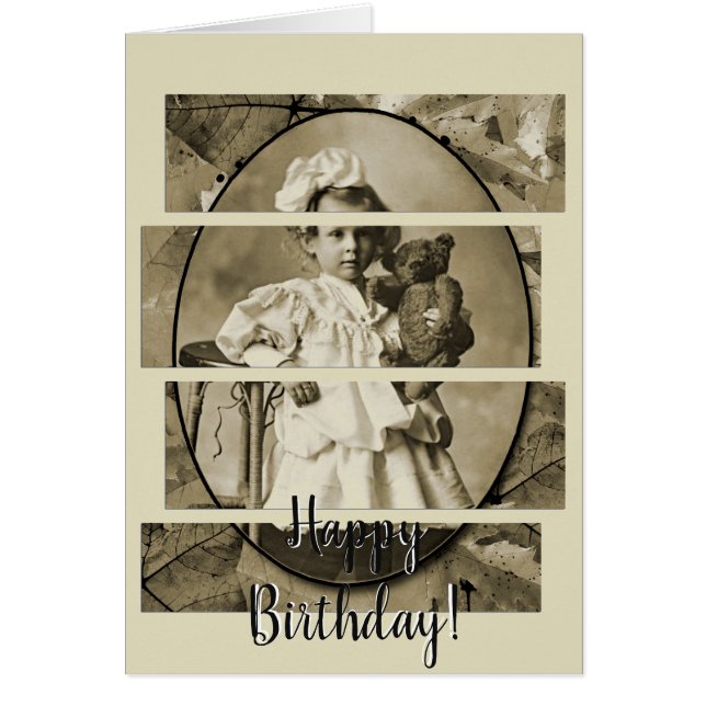 SCHATTIG KLEINE MEISJE MET TEDDY BEAR DOLL 1900'S (Voorkant)