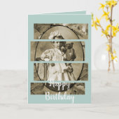 SCHATTIG KLEINE MEISJE MET TEDDY BEAR DOLL 1900'S KAART (Gele Bloem)