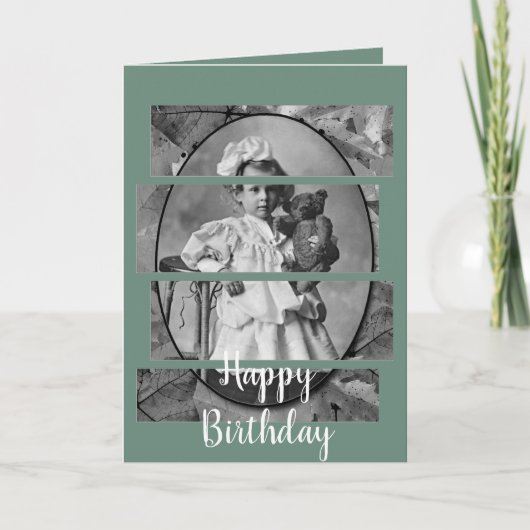 SCHATTIG KLEINE MEISJE MET TEDDY BEAR DOLL 1900'S KAART (Voorkant)