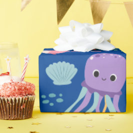 Schattig kleine oceaan vrienden patroon cadeaupapier