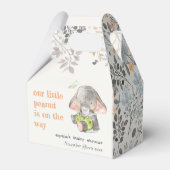 Schattig kleine pinda olifant bladeren Baby shower Bedankdoosjes (Achterkant)