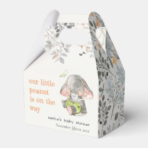 Schattig kleine pinda olifant bladeren Baby shower Bedankdoosjes