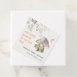 Schattig kleine pinda olifant bladeren Baby shower Bedankjes Labels