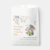 Schattig kleine pinda olifant bladeren Baby shower Bedankzakje (Voorkant)