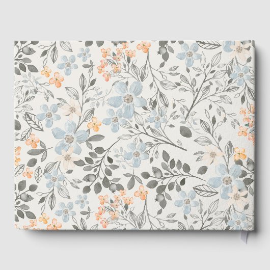 Schattig kleine pinda olifant bladeren Baby shower Gastenboek (Achterkant)