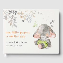 Schattig kleine pinda olifant bladeren Baby shower Gastenboek