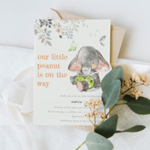 Schattig kleine pinda olifant bladeren Baby shower