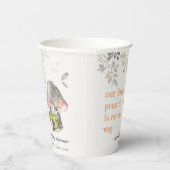 Schattig kleine pinda olifant bladeren Baby shower Papieren Bekers (Rechts)